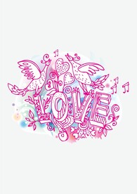 情人节主题爱情之鸟