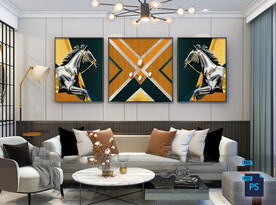 现代轻奢客厅装饰画