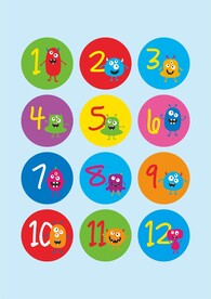 可爱怪兽数字样式