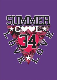 夏日爱情夏季红火爱情爱心数字设