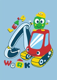 幼儿园儿童挖掘机卡通