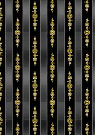 条形循环金色巴洛克图案
