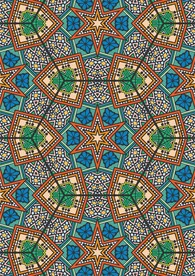 万花筒天花民族几何图案