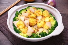 金针玉子扒西兰花