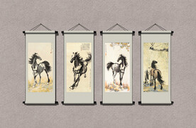 徐悲鸿奔马作品