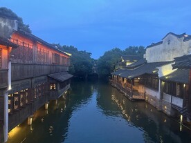 乌镇傍晚水巷