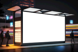 公交站海报样机