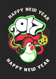 大公鸡涂鸦工业齿轮