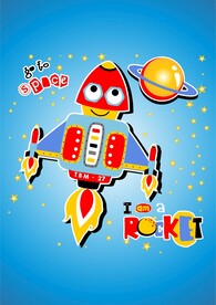 童装素材可爱火箭