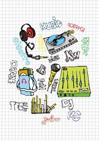 音乐话筒DJ调音师MC