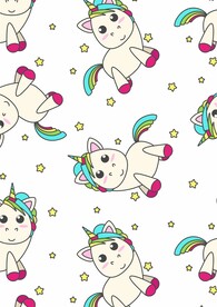 粉红独角兽彩虹色