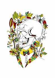 骷髅绅士碎花小揪揪