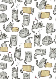 懒惰慵懒灰色小花猫