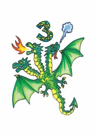 三头恐龙火元素冰元素雷元素