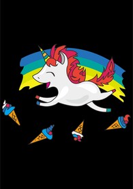 天马独角兽彩虹冰淇淋