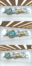 学校简约阅读图书馆新中式校园读