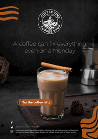 奶茶饮品促销海报