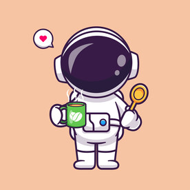 矢量卡通宇航员
