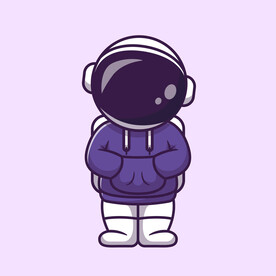 矢量卡通宇航员