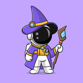 矢量卡通宇航员