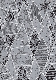 圣诞树几何抽象灰色图案