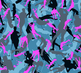 女人打高尔夫球