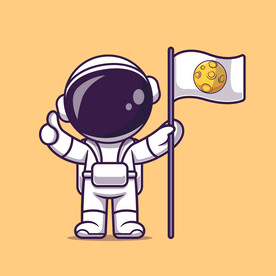矢量卡通宇航员