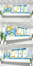 公司荣誉背景企业文化墙