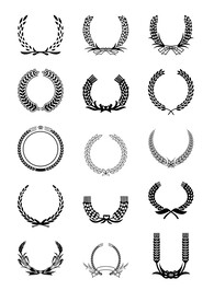 手绘麦穗矢量图