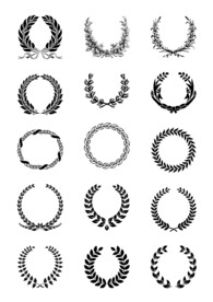 圆形麦穗标志徽章素材矢量图