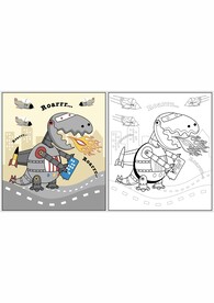 机械恐龙破坏城市