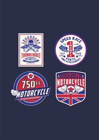 美式绣花章 logo徽章