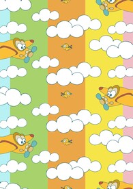 幼儿园 色彩 卡通飞机 小鸟