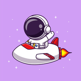 卡通矢量宇航员