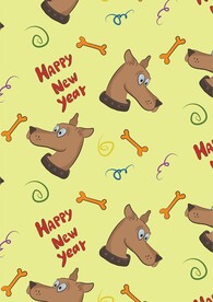 腊肠狗 骨头 黄色系