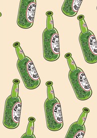 啤酒节 绿色瓶子 骷髅头