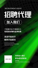 招聘代理海报