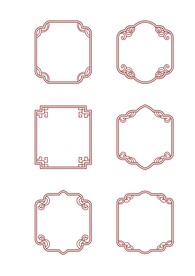 中式方形边框矢量图