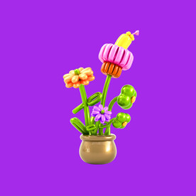3D气球花 