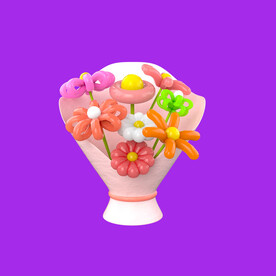 3D气球花 
