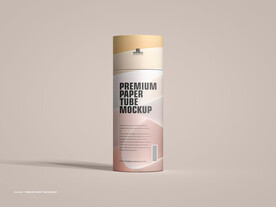 圆形纸巾盒样机模板