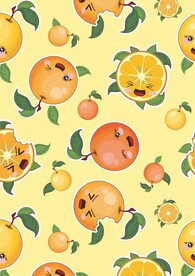 可爱橘子水果 橙子