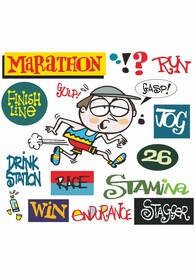 逃跑小学生 可爱英文数字