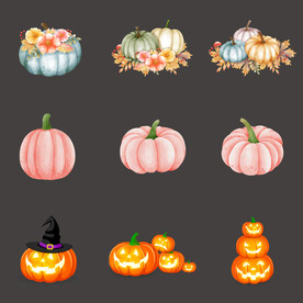 秋季丰收万圣节南瓜