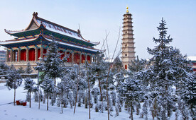 武威鸠摩罗什寺雪景