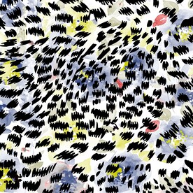 彩色豹纹水墨