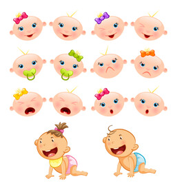 卡通婴儿头像
