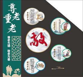 尊重老人文化墙