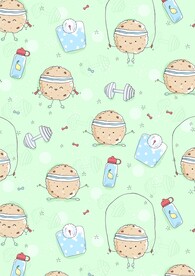 体育运动 柠檬水 跳绳哑铃