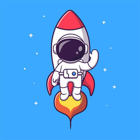 卡通矢量宇航员